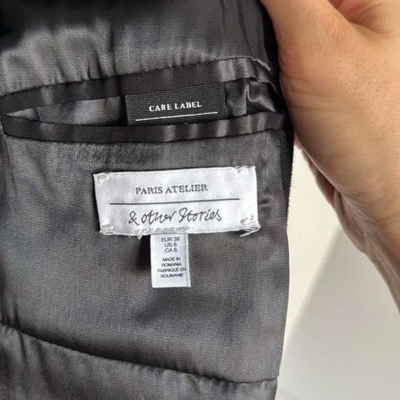 & Other Stories Double Breasted Wool Coat - Picture 2 of 9